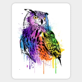 Owl Watercolor Sticker